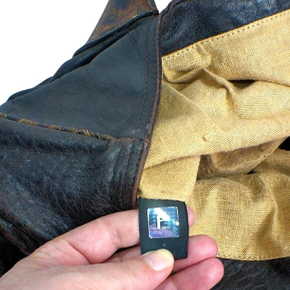 Fendi Zucca Nappa Nuvolata Vitello Tortuga Spy Bag Tobacco Brown Leather & Canva - Picture 15 of 16